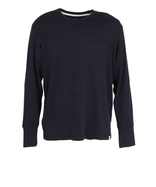 エルケクス（ELKEX）無地 ソフト クルー 長袖Tシャツ EKM5FA0001 BLK