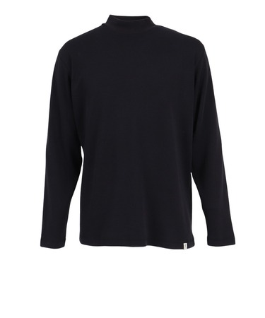 エルケクス（ELKEX）無地 ソフト モックネック 長袖Tシャツ EKM5FA0002 BLK