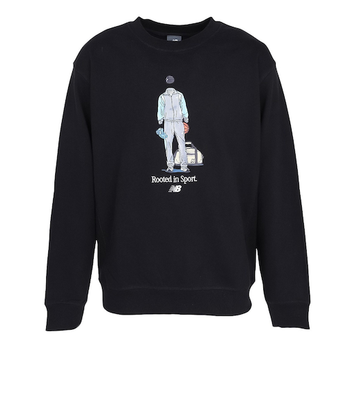ニューバランス（new balance）QTMバスケットボールルーテッドイン スポーツクルー スウェットシャツ MT53679BK
