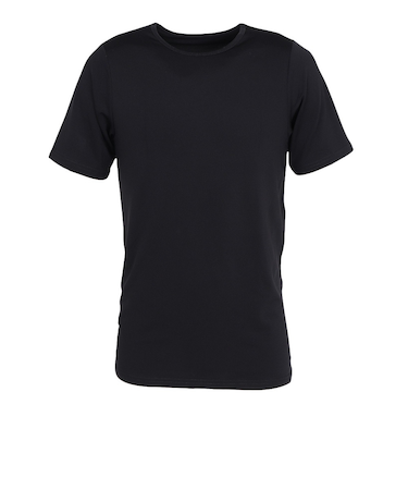 クー(Coo.)DS 半袖クルーネック シャツ 黒 ブラックS-3Lサイズ 891CO5GC0010 BLK 軽量 軽い 裏起毛 保温