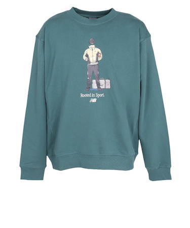 ニューバランス（new balance）QTMフットボールルーテッドイン スポーツクルー スウェットシャツ MT53680NUS