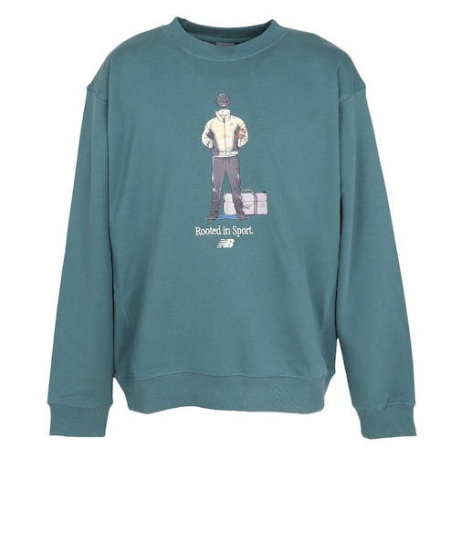 ニューバランス（new balance）QTMフットボールルーテッドイン スポーツクルー スウェットシャツ MT53680NUS