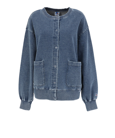 ラッセル（RUSSELL）インディゴ染め カーディガン RBL25F0002 LBLU