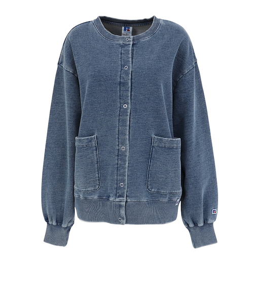 ラッセル（RUSSELL）インディゴ染め カーディガン RBL25F0002 LBLU