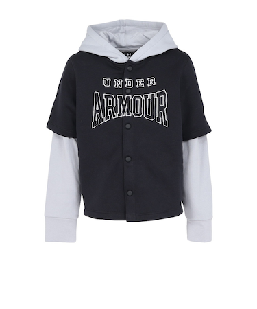 アンダーアーマー(UNDER ARMOUR)ジュニア アイコンフリース ボタンダウン フーディー 6003752 001