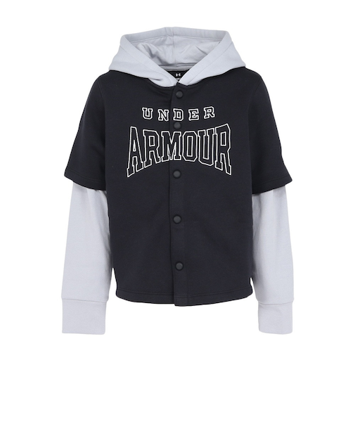 アンダーアーマー(UNDER ARMOUR)ジュニア アイコンフリース ボタンダウン フーディー 6003752 001