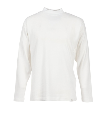 エルケクス（ELKEX）無地 ソフト モックネック 長袖Tシャツ EKM5FA0002 OWHT