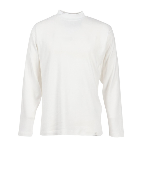 エルケクス（ELKEX）無地 ソフト モックネック 長袖Tシャツ EKM5FA0002 OWHT