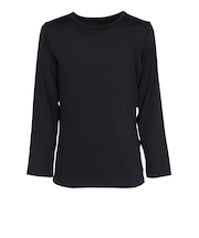 クー（Coo.）ジュニア DS 長袖クルーネック アンダーシャツ 黒 120-160センチ 893CO5GC0015 BLK 軽量 軽い 裏起毛 保温