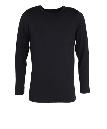 クー(Coo.)DS 長袖クルーネック シャツ 黒 ブラック S-3Lサイズ 891CO5GC0009 BLK 軽量 軽い 裏起毛 保温