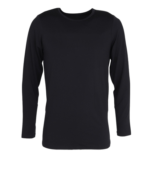 クー(Coo.)DS 長袖クルーネック シャツ 黒 ブラック S-3Lサイズ 891CO5GC0009 BLK 軽量 軽い 裏起毛 保温