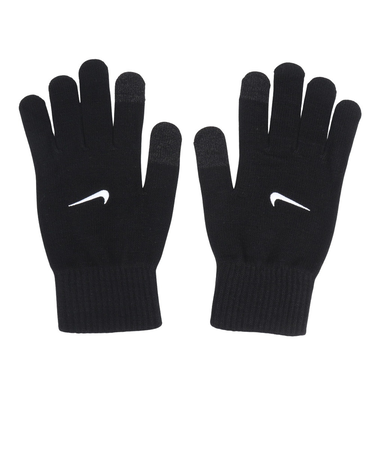 ナイキ（NIKE）手袋 ニット テック&グリップ グローブ 3.0 両手用 黒 S-Mサイズ CW1042-010 防寒 グリップ付き