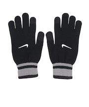 ナイキ（NIKE）手袋 ニット テック&グリップ グローブ グラフィック 3.0 両手用 黒×グレー S-Mサイズ CW1043-088 防寒 グリップ付き