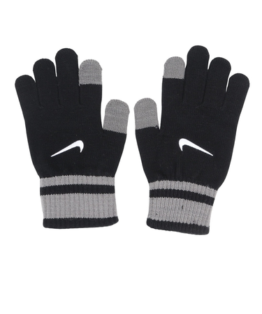 ナイキ(NIKE)手袋 ジュニア ニット テック&グリップ グローブ グラフィック 3.0 両手用 黒×グレー SMサイズ CW3031-088 子供用 グリ…