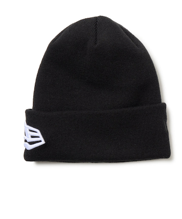 ニューエラ（NEW ERA）帽子 ニットキャップ ベーシック カフニット フラッグロゴ 黒 ブラック 14670093