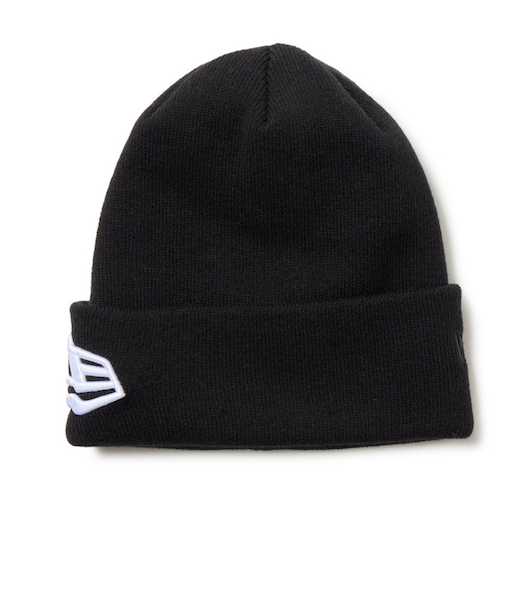 ニューエラ（NEW ERA）帽子 ニットキャップ ベーシック カフニット フラッグロゴ 黒 ブラック 14670093