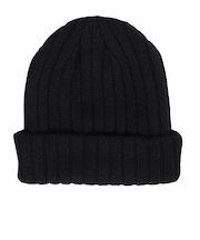 クー(Coo.)帽子 ニットキャップ ベーシックボリュームリブワッチ 黒 ブラック 897CO5ST0026 BLK