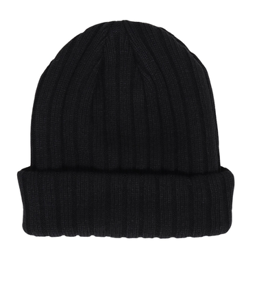 クー（Coo.）帽子 ニットキャップ ベーシックボリュームリブワッチ 黒 ブラック  897CO5ST0026 BLK