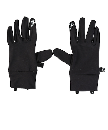 クー（Coo.）手袋 ストレッチ グローブ 両手用 黒 ブラック M-Lサイズ 901CO5SN0006 BLK 防寒 防寒小物 あったか スマホ操作 指だし