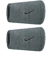 ナイキ（NIKE）スウッシュ クラシック ダブルワイド リストバンド 2P グレー 灰色 BN4000-005