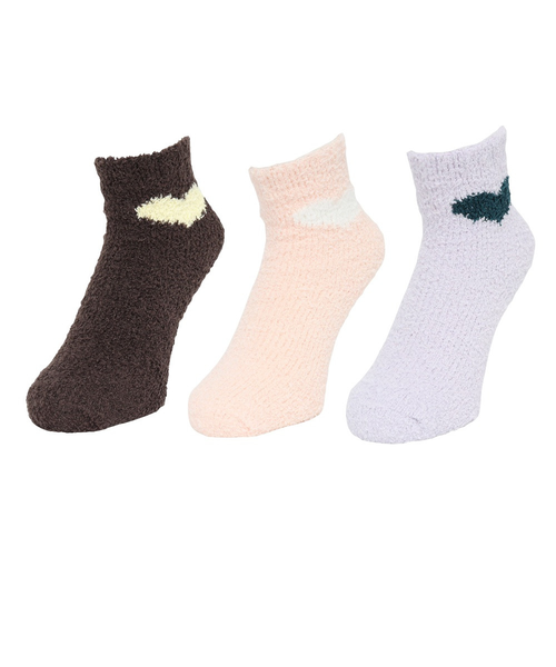 クー（Coo.）ミドルソックス モコモコ 3足組 895CO5GSA0125 PNK
