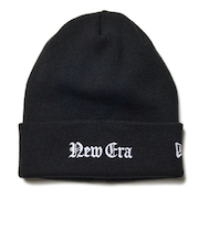 ニューエラ(NEW ERA)帽子 ニットキャップ ベーシック カフニット Old English NEW ERA 黒 ブラック 14312193 あったか
