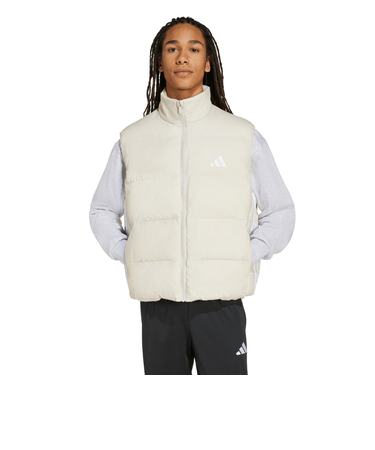 アディダス(adidas)エッセンシャルズ クライマウォーム スリーストライプス パファー ダウンベスト KLK17-JM4079