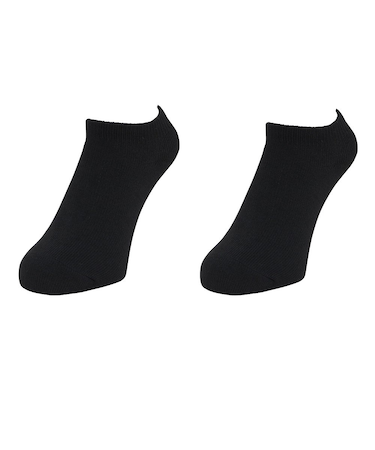 クー(Coo.)靴下 3層 ショートソックス 2足組 黒 ブラック 22.0~25.0センチ 895CO5GSA0093 BLK