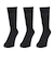 クー（Coo.）ヒートクロス ロングソックス 3足組 894CO5GSA0120 BLK