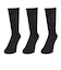 クー（Coo.）ヒートクロス ロングソックス 3足組 894CO5GSA0120 BLK