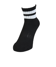 クー（Coo.）靴下 アンクルライン ソックス 1足組 ブラック×ホワイト 22～25センチ 895CO5GSA0088 BLK