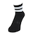 クー（Coo.）靴下 アンクルライン ソックス 1足組 ブラック×ホワイト 22～25センチ 895CO5GSA0088 BLK
