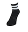 クー（Coo.）靴下 アンクルライン ソックス 1足組 ブラック×ホワイト 22～25センチ 895CO5GSA0088 BLK