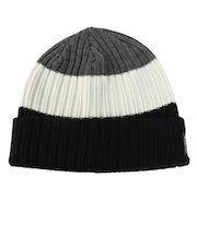 ライズ（RYZ）ニットキャップ ボーダーボリュームリブカフワッチ 黒×白 RZ20ST25FW0028 BKXWH 帽子 ニット帽 防寒