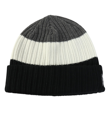 ライズ（RYZ）ニットキャップ ボーダーボリュームリブカフワッチ 黒×白 RZ20ST25FW0028 BKXWH 帽子 ニット帽 防寒