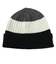ライズ（RYZ）ニットキャップ ボーダーボリュームリブカフワッチ 黒×白 RZ20ST25FW0028 BKXWH 帽子 ニット帽 防寒