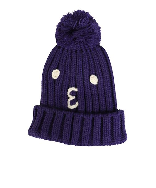 クー（Coo.）帽子 ジュニア ニットキャップ ポンポンカフワッチ 899CO5ST0027 PUL