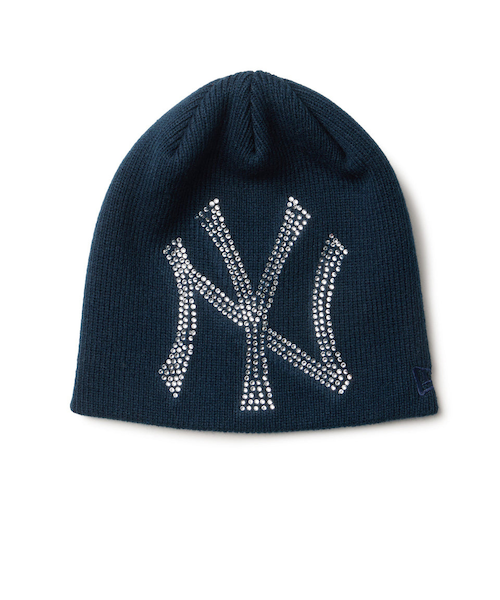 STONE  黒 ニット帽 ビーニー ニューエラ（NEW ERA）ニットキャップ ベーシック ビーニー Rhinestone
