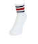 クー（Coo.）靴下 アンクルライン ソックス 1足組 ホワイト×レッド 25～28センチ 894CO5GSA0091 WHT