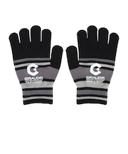 手袋 ジュニア ボーダーニットグローブ 黒 WG5F0006-WA902-GRST BLK 滑り止め付き 防寒 ジュニア手袋