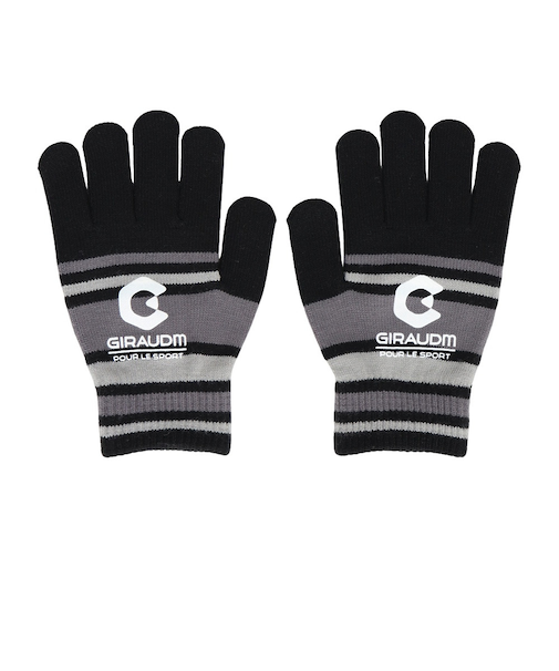 手袋 ジュニア ボーダーニットグローブ 黒 WG5F0006-WA902-GRST BLK 滑り止め付き 防寒 ジュニア手袋