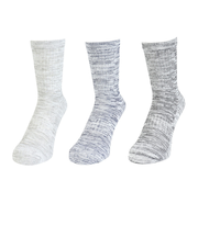 クー(Coo.)ヒートクロス クルーソックス 3足組 894CO5GSA0078 GRY