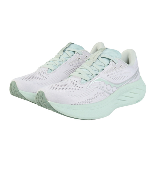 サッカニー(SAUCONY)ランニングシューズ ジョギングシューズ ライド 18 ホワイト グリーン S11000-221 FOG/MIST スニーカー