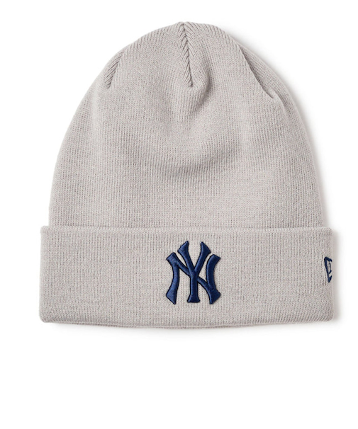 ニューエラ（NEW ERA）帽子 ニットキャップ  カフニット MLB Team Logo ニューヨーク・ヤンキース ライトグレー 14670066