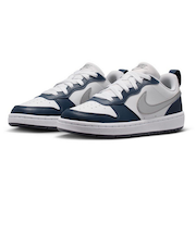 ナイキ(NIKE)ジュニアスニーカー ボーイズ スポーツシューズ コート ボロー LOW リクラフト GS ホワイト ネイビー DV5456-135