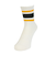 クー（Coo.）靴下 クルーライン ソックス 1足組 ホワイト×イエロー 22～25センチ 895CO5GSA0085 OWHT