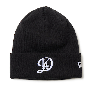 ニューエラ(NEW ERA)帽子 ニットキャップ ロサンゼルス・ドジャース シティーコネクトロゴ 黒 ブラック 14670104