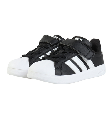 アディダス（adidas）ジュニアスニーカー ボーイズ スポーツシューズ ストリートトーク ブラック OPK37-JQ8593 スニーカー