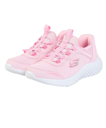 スケッチャーズ（SKECHERS）ジュニアスニーカー スポーツシューズ スリップインズ バウンダー シンプル キュート ピンク 303585L-LTPK