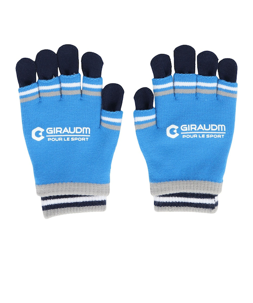 手袋 ジュニア ダブルタイプニットグローブ 青 WG5F0007-WA902-GRST BLU 滑り止め付き 防寒 ジュニア手袋